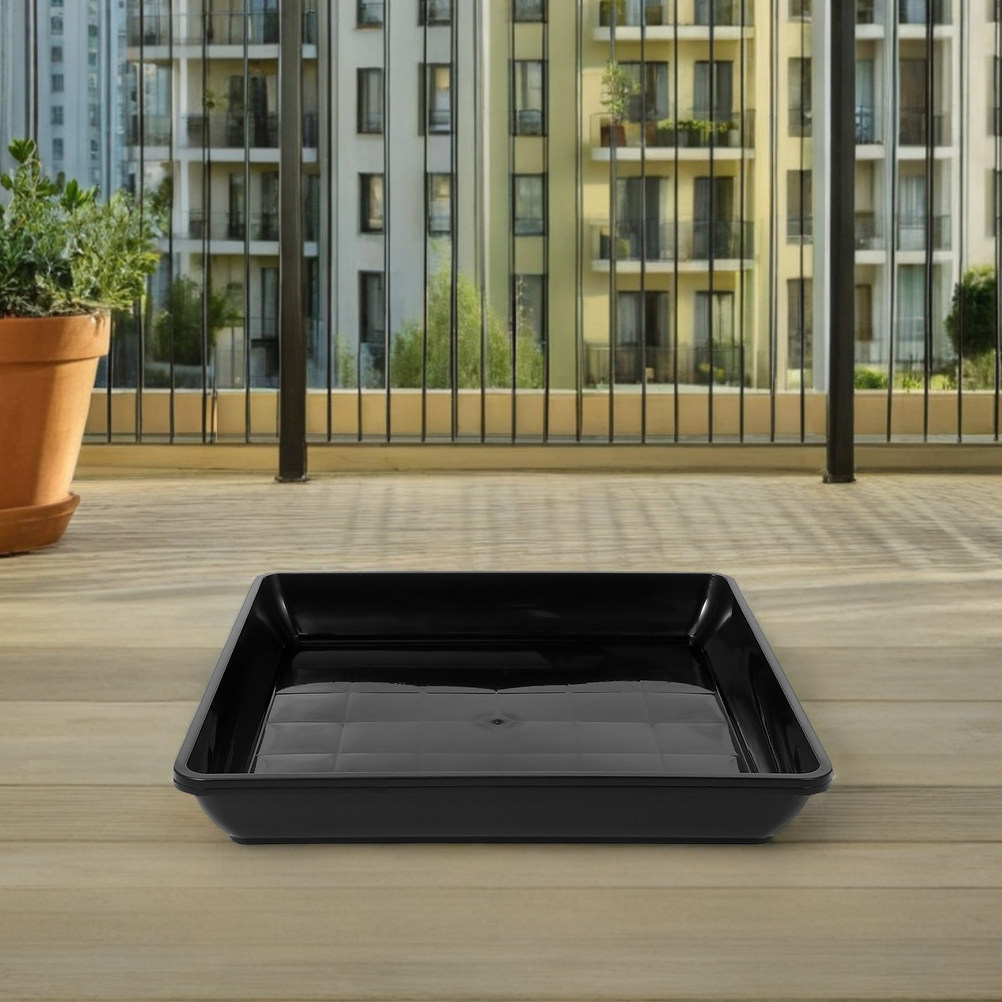 Drip Tray Saucer - 2Pcs Square Plastic Plant Tray Thickened