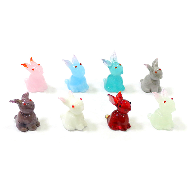 2pcs Mini Glass Bunny Figurine - огляд і ціна Bonsai Garden In Japan