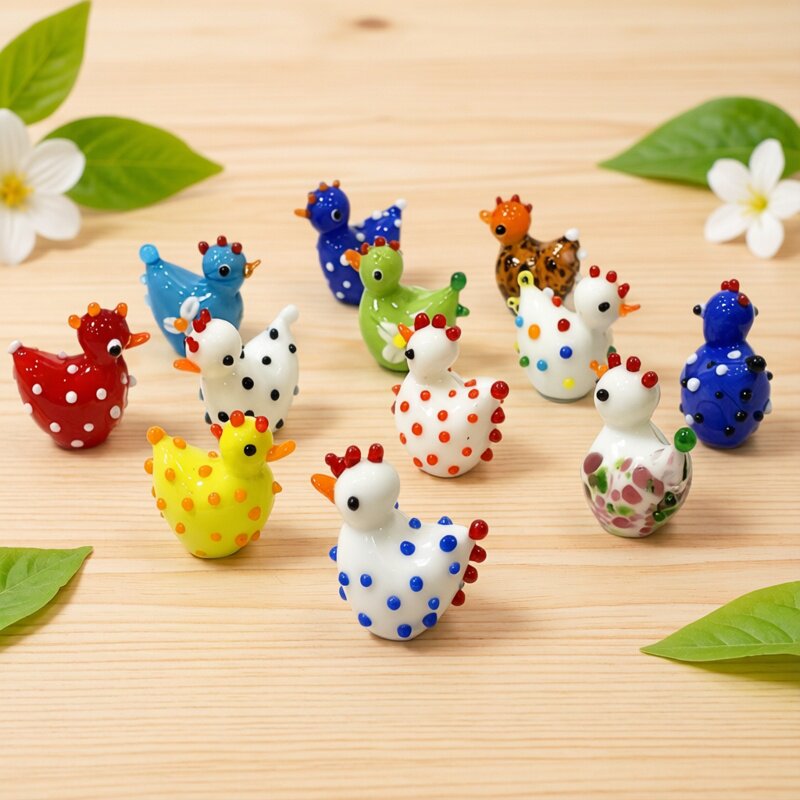 2PCS Handmade Cute Glass Chick - огляд і ціна Bonsai Garden In Japan