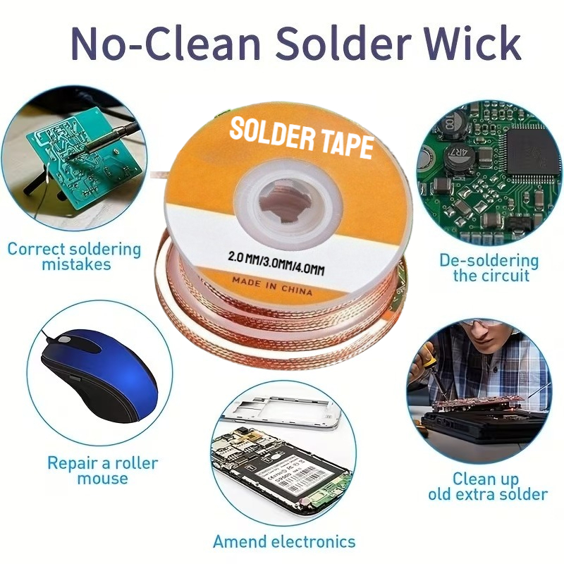 No‑Clean Desoldering Braid Cop - огляд і ціна Copper Wire Roll